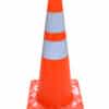 Cono 100% PVC Premium 700 mm con Memoria y 2 Bandas Reflectivas 10 cm 2.3kg