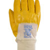 Guante Nitrilo Liviano Ventilado Amarillo Puño Tejido Talle 10