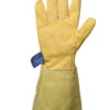 Guante Vaqueta Lincoln con Puño Descarne Amarillo,  14 cm Argonista Talle 8