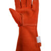 Guante Descarne Largo Naranja Forrado y Costura Kevlar