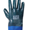 Gte. Nitrilo Medio Baño Completo Azul Puño de Lona PVC Azul de 7cm