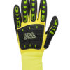 Guante Tejido, Talle 9 Sin Costura Amarillo, G15, Doble Baño Nitrilo, Refuerzo TPR Antishock