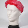 Cofia Plisada Descartable PP Rojo, Doble Elástico, Largo 45 cm (18")