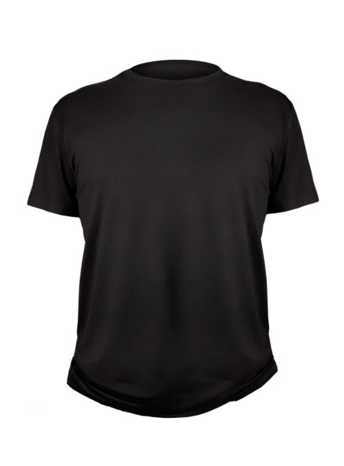 Remera Poliester Modal Negra Premium Talle L