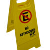 Cartel de Precaución "No Estacionar"