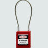 Candado Termoplástico Rojo, Paso 20x76 mm de Cable