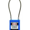 Candado Termoplástico Azul, Paso 20x76 mm de Cable