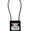 Candado Termoplástico Negro, Paso 20x76 mm de Cable