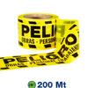 Cinta de Señalizacion Amarilla y Negra. Peligro Personal Trabajando. Liviana (30 micrones) - Rollo 200 Mts
