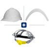 Casco Completo - Carcasa Clase B Color Blanco + FastTrack + Reflectivo