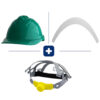 Casco Completo - Carcasa Clase B Color Verde + FastTrack + Reflectivo