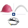 Casco Completo - Carcasa Clase B Color Rosa + Arnes Cremallera + Reflectivo