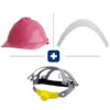 Casco Completo - Carcasa Clase B Color Rosa + FastTrack + Reflectivo
