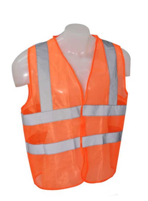 Chaleco Naranja Poliéster 2XL con aplicaciones reflectivas