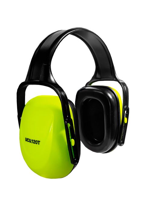 Protector Auditivo de Copa Tipo Vincha Amarillo Fluo 25,5dB