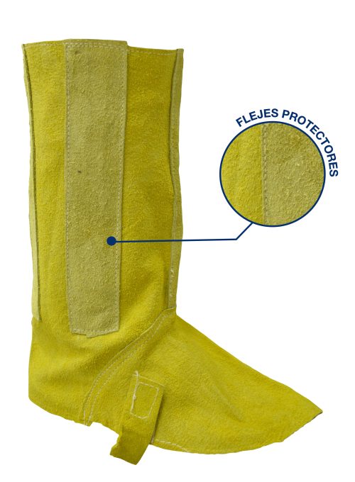 Polainas Descarne Especial ancha con Velcro entero  y 3 flejes