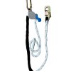 Cabo de posicionamiento encuerda retorcida de Ø14mm regulable de 0.9 a 3m con funda protectora y mosquetón de 18mm