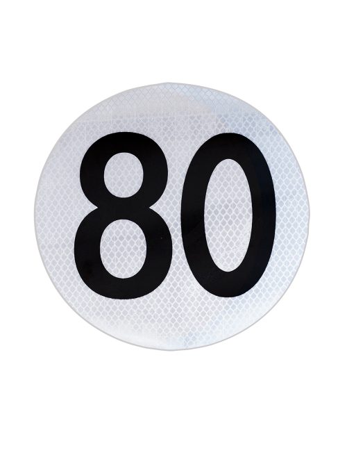 Círculo Reflectivo "Velocidad Máxima 80"