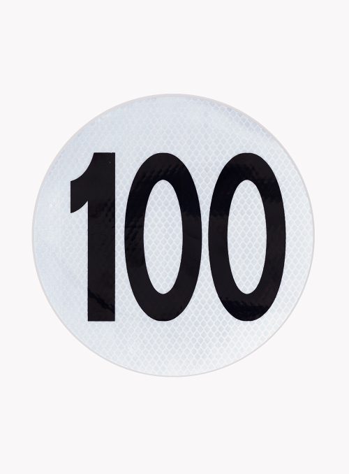 Círculo Reflectivo "Velocidad Máxima 100"