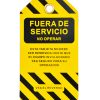 Tarjeta de Fuera de Servicio. Tamaño 76mm  x 138mm