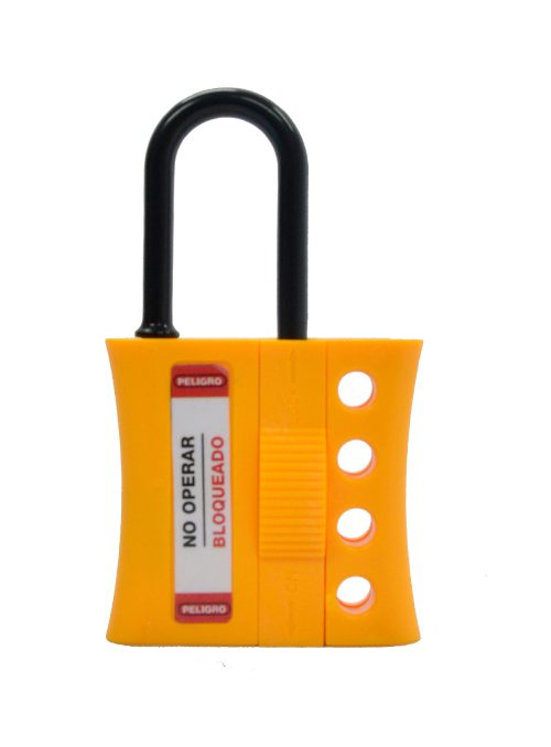 Pinza de Bloqueo Dieléctrica Tipo Candado, Tamaño 61x107 mm de Nylon