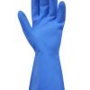 Gte. de Acrilo Nitrilo Azul Flocado Largo Total 33 cm. Espesor 0.4 mm. Talle 11