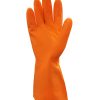Guante de Caucho Nitrilo Butadieno Naranja Clorinado Talle 9