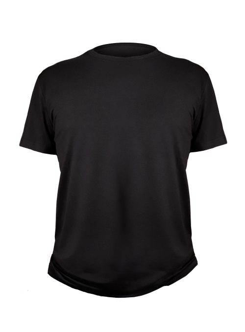 Remera Poliester Modal Negra Premium Talle L