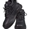 Botin de seguridad, talle 41, cuero descarne negro, puntera de acero