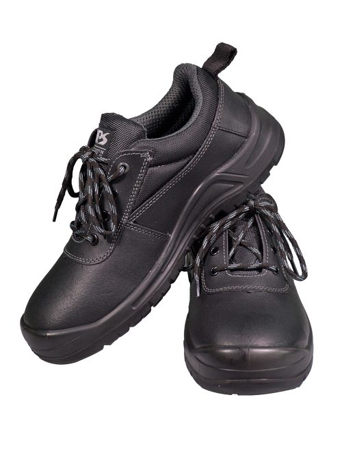 Zapato de seguridad, talle 42, cuero descarne negro, puntera de acero
