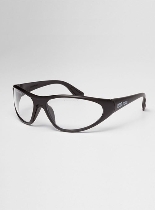 Protector  Ocular Transparente Patillas Flexibles, Puente de Silicona   "Bandido"