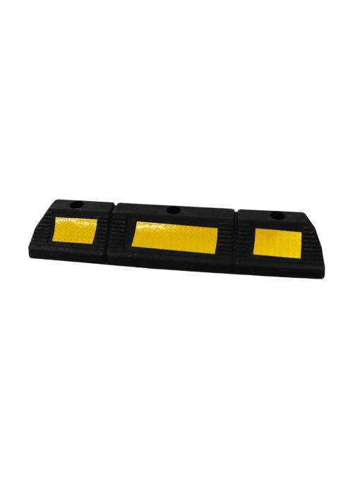 Tope de Ruedas PVC , 58*11*8 cm, Bandas Reflectivas Amarillas, 2.6 kg