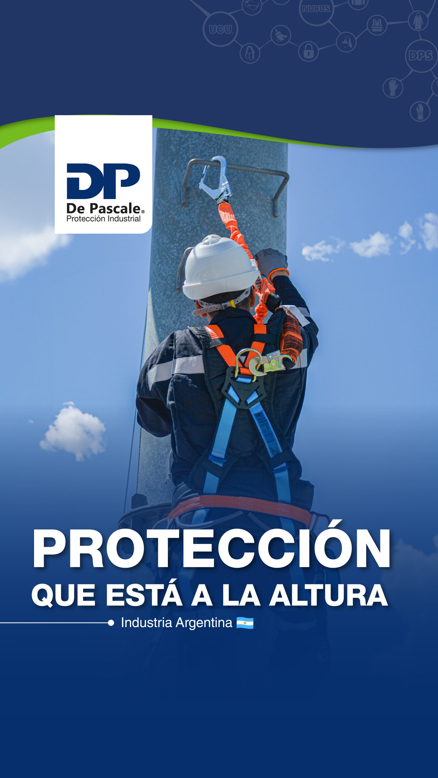 EPP para trabajos en altura De Pascale: arnés de seguridad y sistemas anticaída de industria nacional argentina