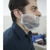 Cubre Barba Descartable Con Elástico PP Blanco Largo 18" (45 cm)