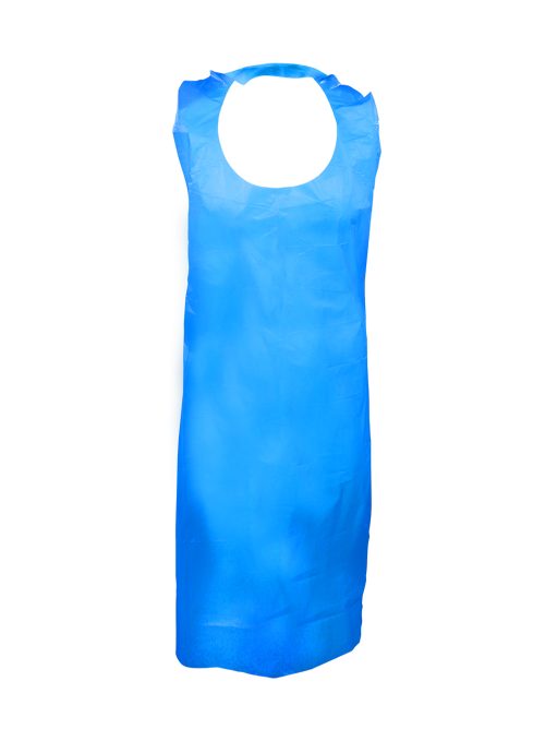 Delantal Impermeable PE 2.5g Azul, 40x20 cm x 100 unidades