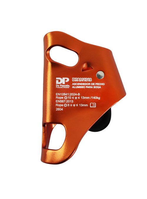 Ascendedor Bloqueador de Pecho de Aluminio Para Cuerda 9-12 mm Resistencia 4 kN
