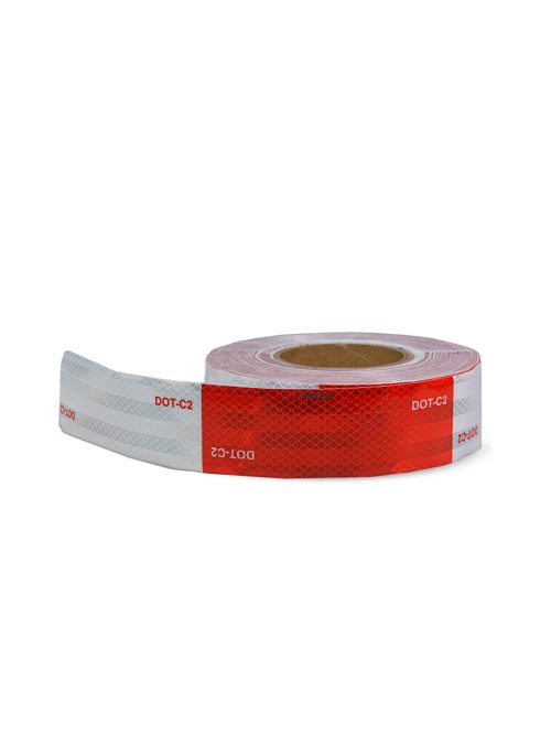 Cinta Reflectiva Vehicular Roja/Blanca Mercosur, Rollo de 5 cm x 45.7 m