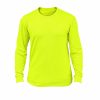 Remera Poliester Modal Amarilla Fluo Premium Manga Larga Talle M Protección Ultra Violeta UPF50+