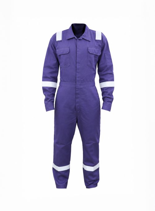 Mameluco Retardante Azul Talle 5XL 250 grs/m2, 7.25 Oz 100% Algodon FR, NFPA 2112