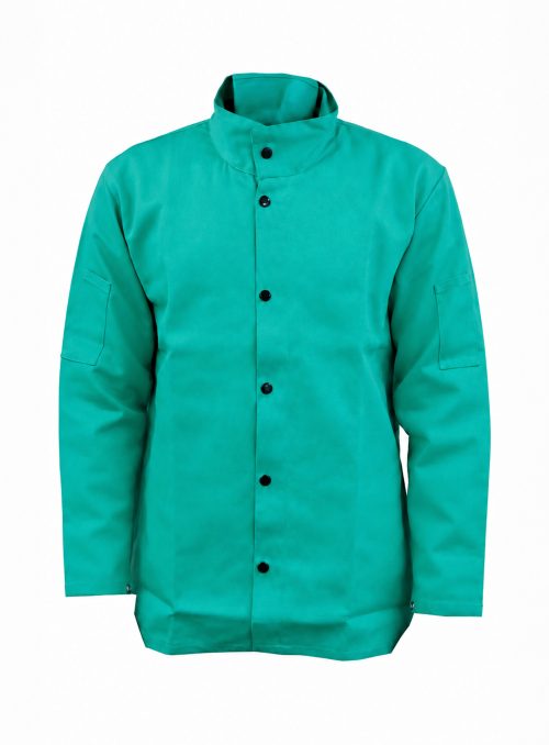 Campera Para Soldador Verde Retardante Talle M 300 grs/mt2